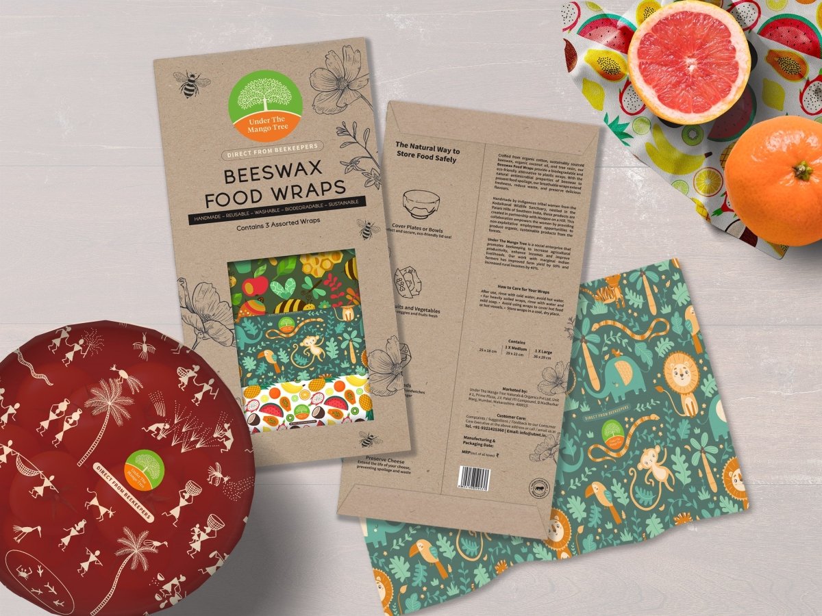 Reusable Beeswax Wrap Set of 3 | Verified Sustainable by Brown Living™