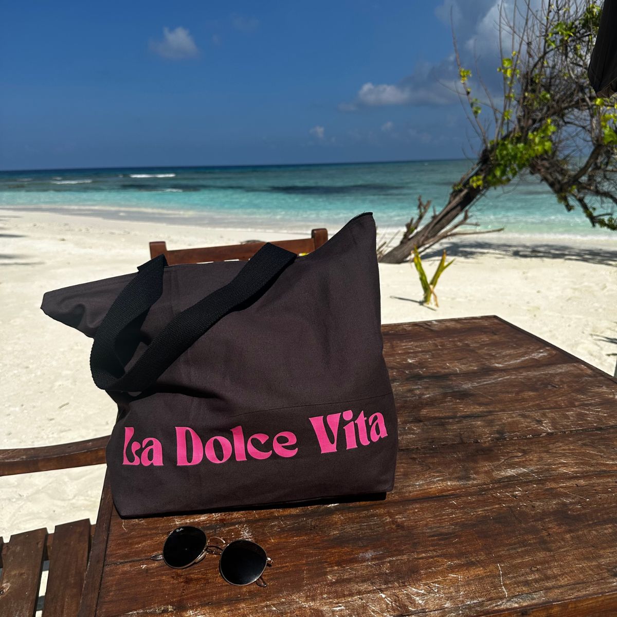 Rover Tote Bag – Durable Canvas Travel Tote with Zipper and Sleeve – Tote Bag on Brown Living™. SKU: ROT003BR. Img 17.
