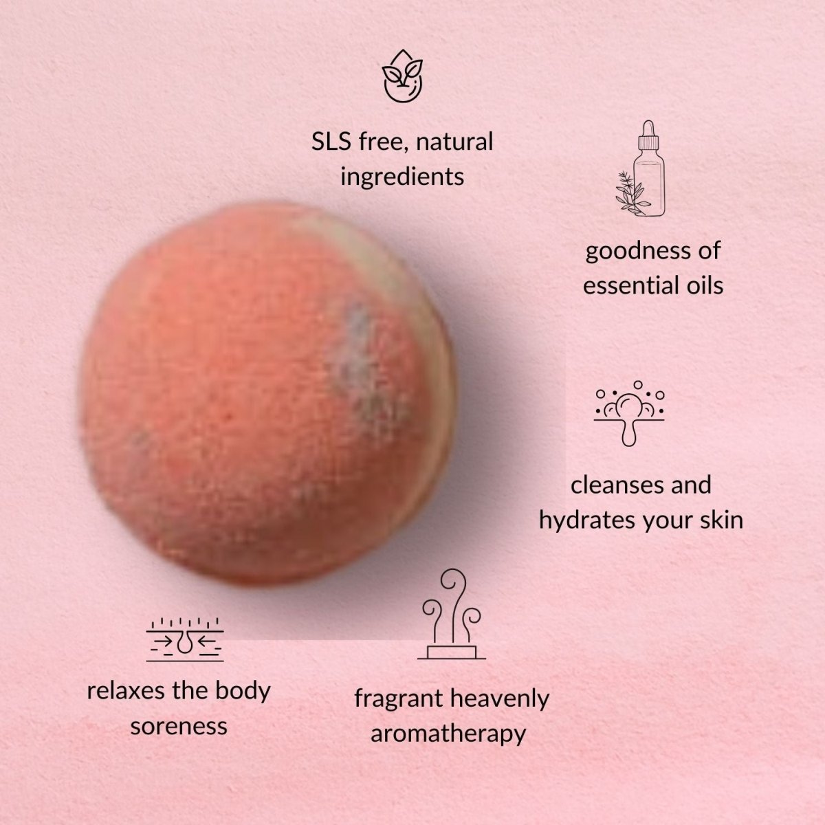 Sandalwood Neroli Rose Tranquil Bath Bomb | Verified Sustainable by Brown Living™