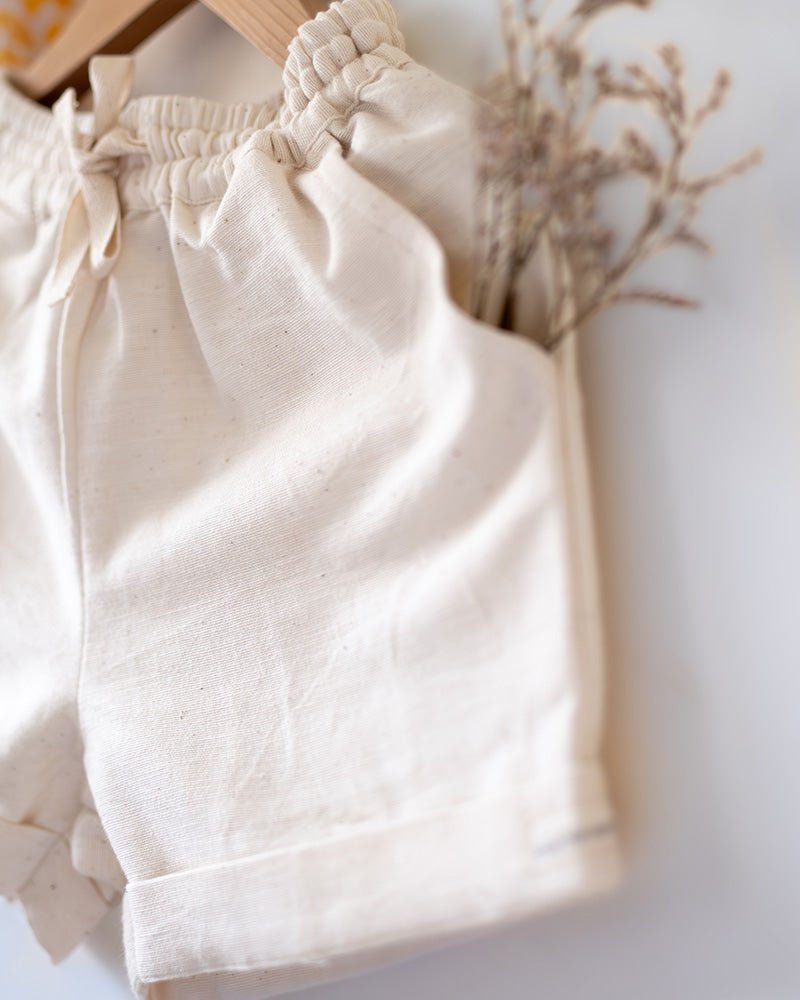 Scent Of Flowers - Yellow Floral Hand Block Cotton Girls Co - ord Set | Verified Sustainable by Brown Living™