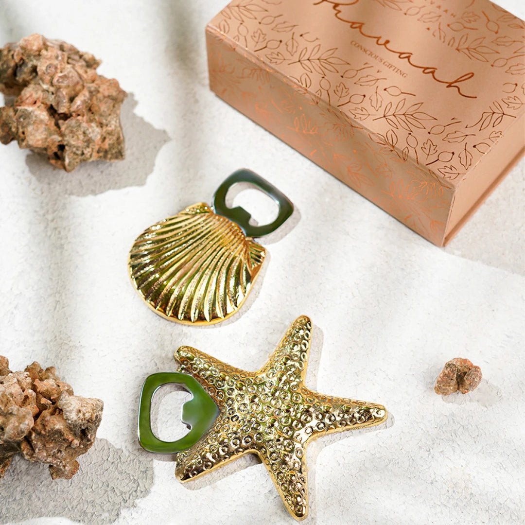 Seep (Shell) Brass Bottle Opener | Made In Solid Brass | Bar Accessories | Verified Sustainable by Brown Living™