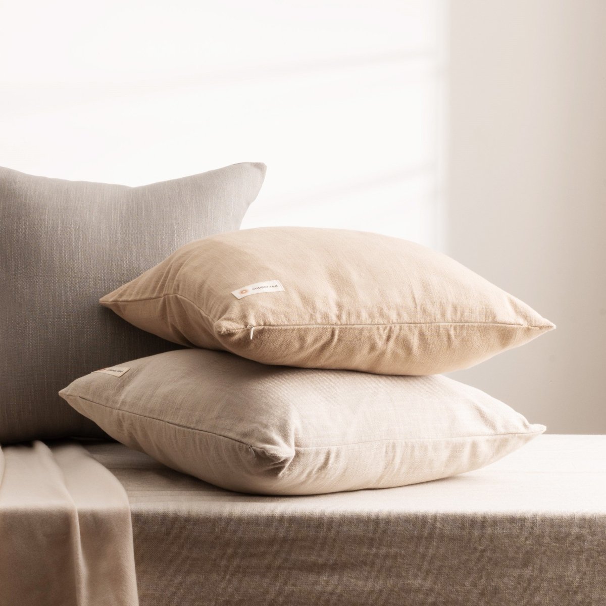 Serengeti Beige Cotton Cushion Cover | Verified Sustainable by Brown Living™