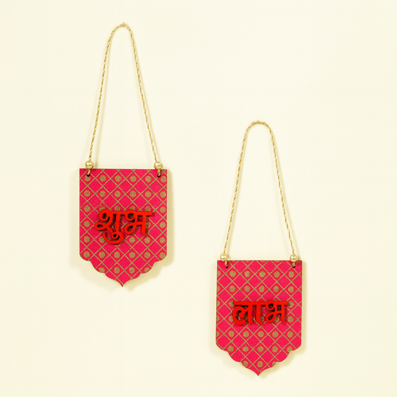 Sustainable Shubh Labh Hangings – Wall Decor on Brown Living™. SKU: MJ00060DR. Img 10.