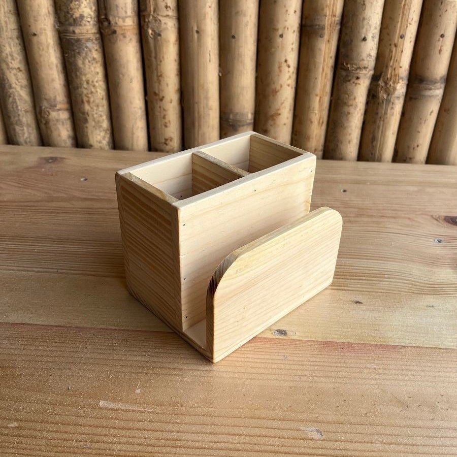 Spacious Wooden Cutlery Holder – Small Size Kitchen Organizer | Verified Sustainable by Brown Living™