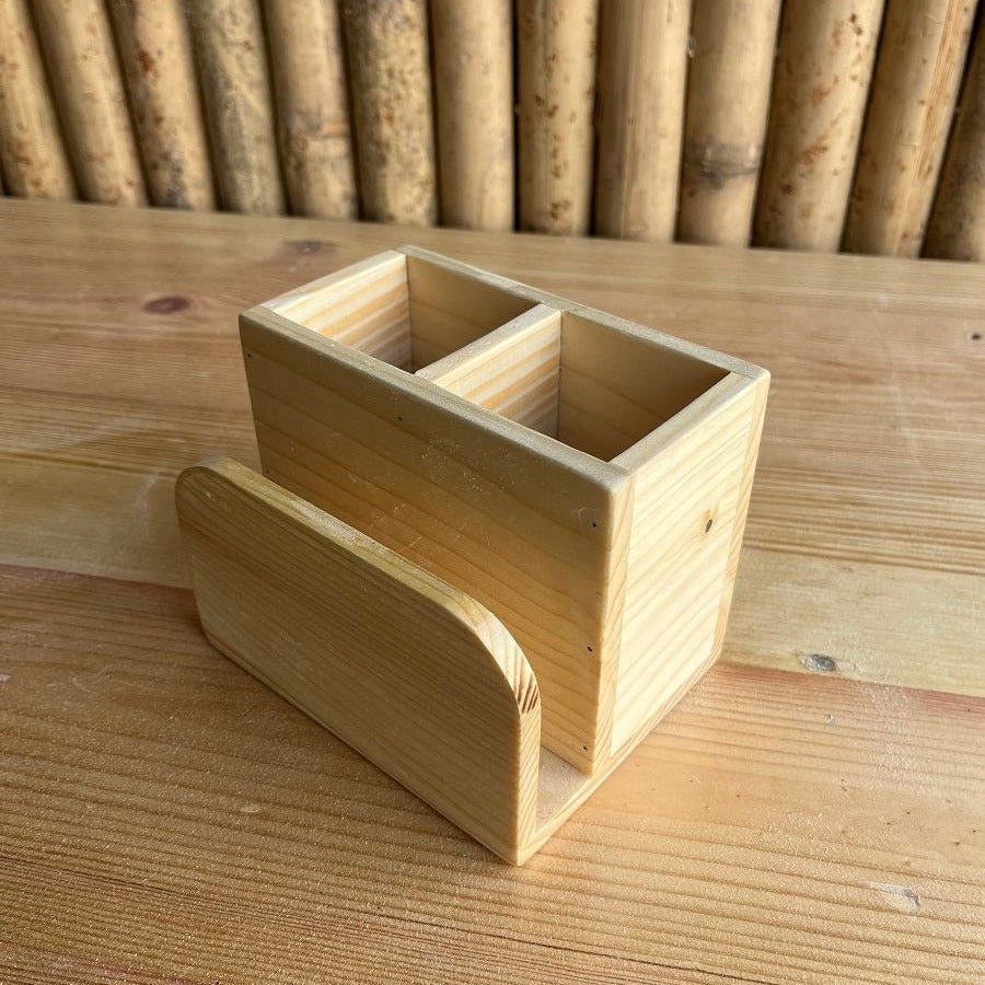 Spacious Wooden Cutlery Holder – Small Size Kitchen Organizer | Verified Sustainable by Brown Living™
