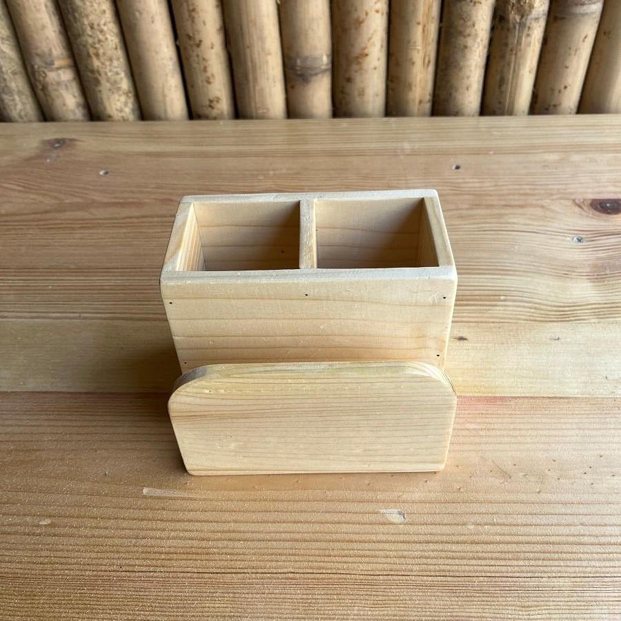 Spacious Wooden Cutlery Holder – Small Size Kitchen Organizer | Verified Sustainable by Brown Living™