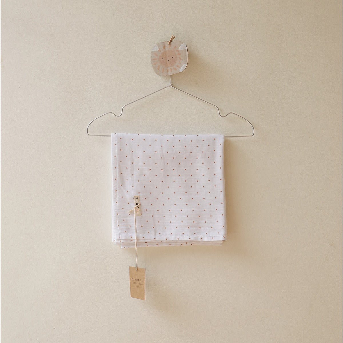 Spottie Dottie Organic Baby Swaddle – Little Cocoon Wrap – Baby Swaddle on Brown Living™. SKU: MM - 02 - 0003. Img 3.