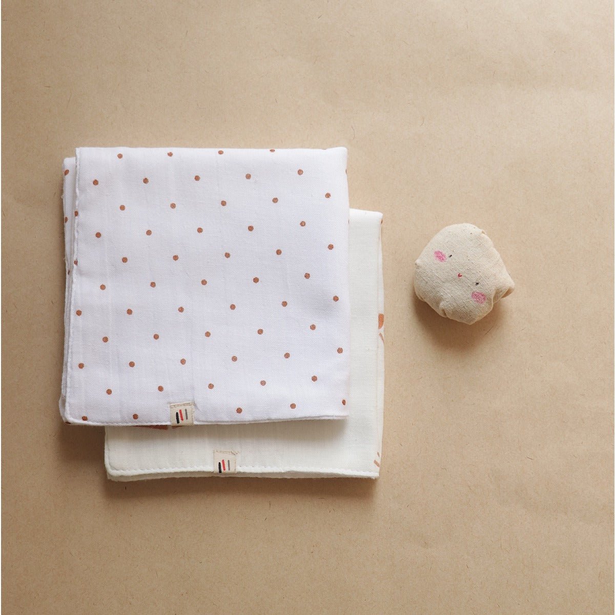 Spottie Dottie Organic Cotton Drool Bib – Soft & Absorbent – Baby Bibs & Hanky on Brown Living™. SKU: MM - 02 - 0002. Img 2.
