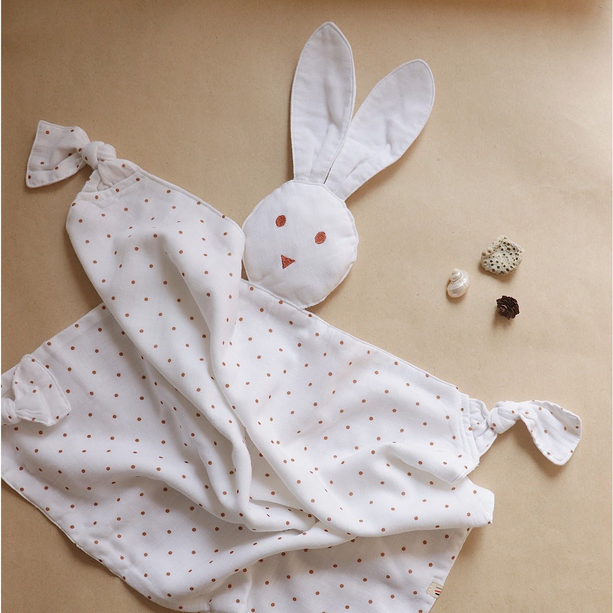 Spottie Dottie Organic Snuggle - Bunny Lovey Toy – Baby Comfort Essential – Soft Toy by Piroei available on Brown Living™. . SKU: MM - 02 - 0001. Img 4.