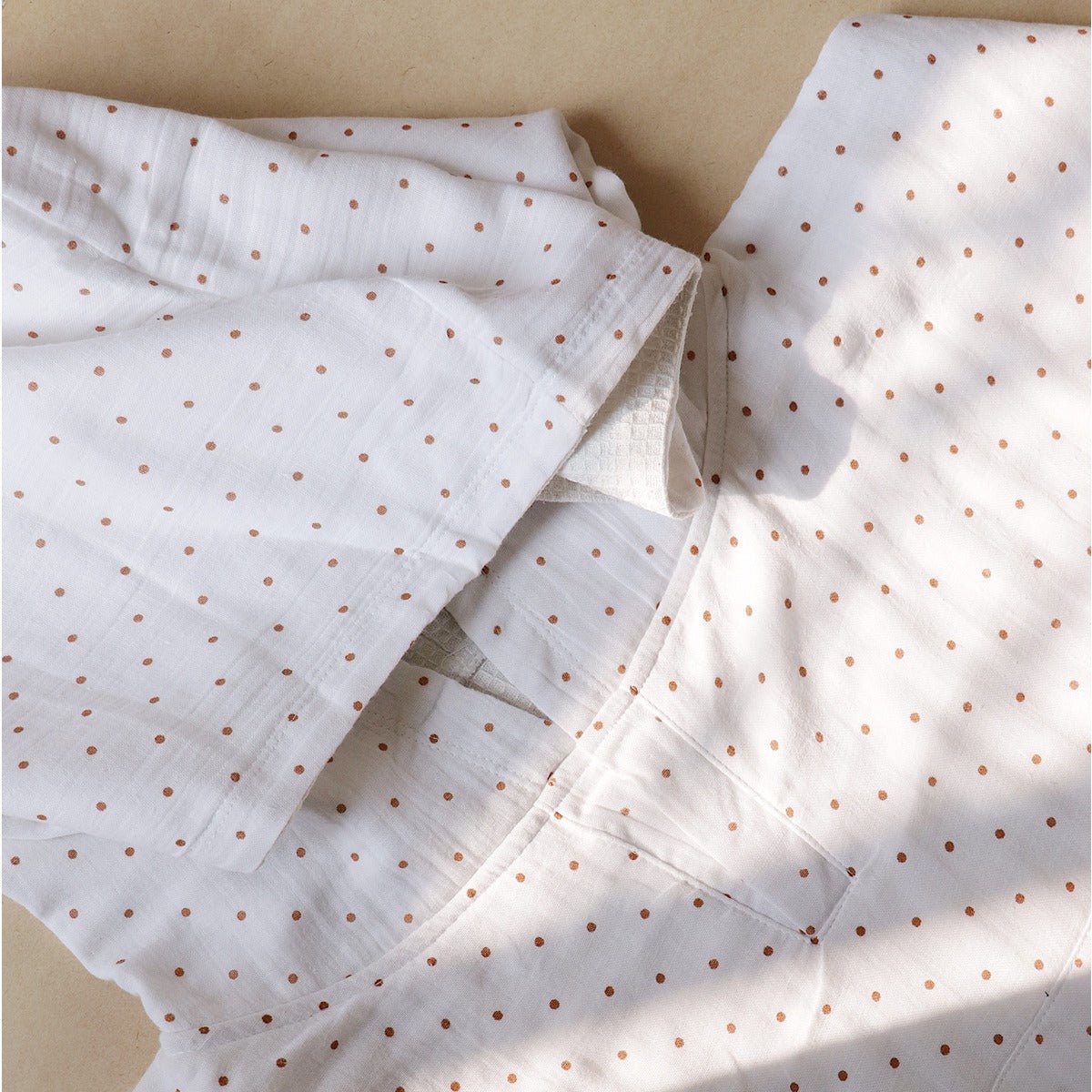 Spottie Dottie Poncho Style Baby Bath Towel – Organic Cotton – Bath Accessories on Brown Living™. SKU: MM - 02 - 0006. Img 4.