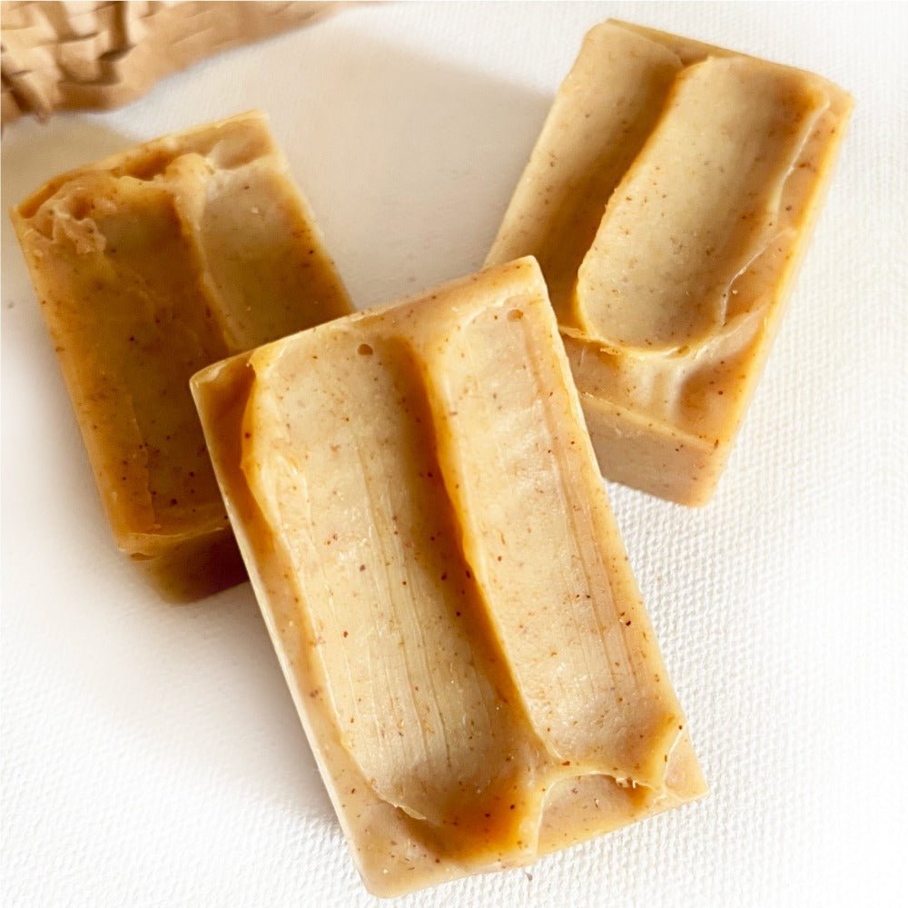 Srigandha Coconut Milk Cold Process Soap (Sandalwood + Vetiver + Curcuma Amada) | All Skin Types | Verified Sustainable by Brown Living™