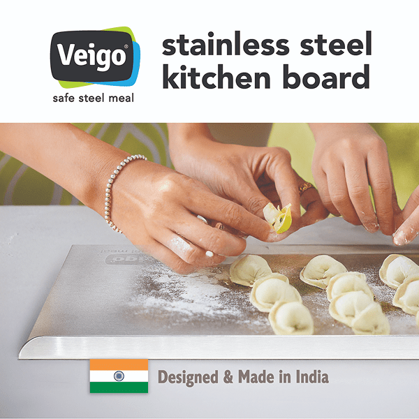 Stainless Steel Kitchen Board – Kitchen Tools on Brown Living™. SKU: Veigo_ss_kitchenboard_ver1. Img 8.