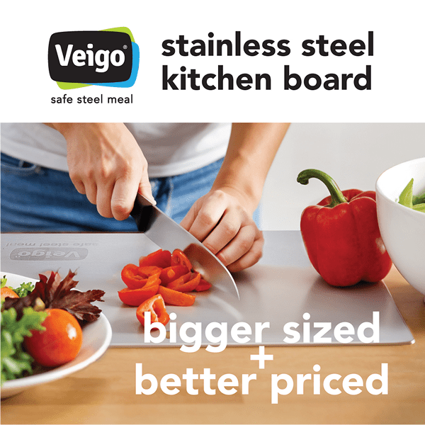Stainless Steel Kitchen Board | Verified Sustainable by Brown Living™