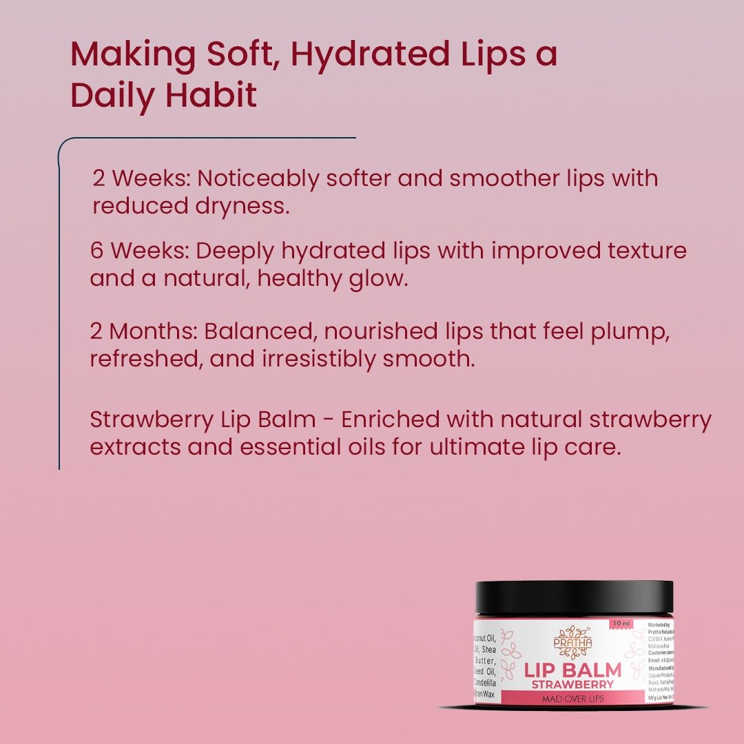 Strawberry Lip Balm | Hydrating & Soft Lips | Verified Sustainable by Brown Living™