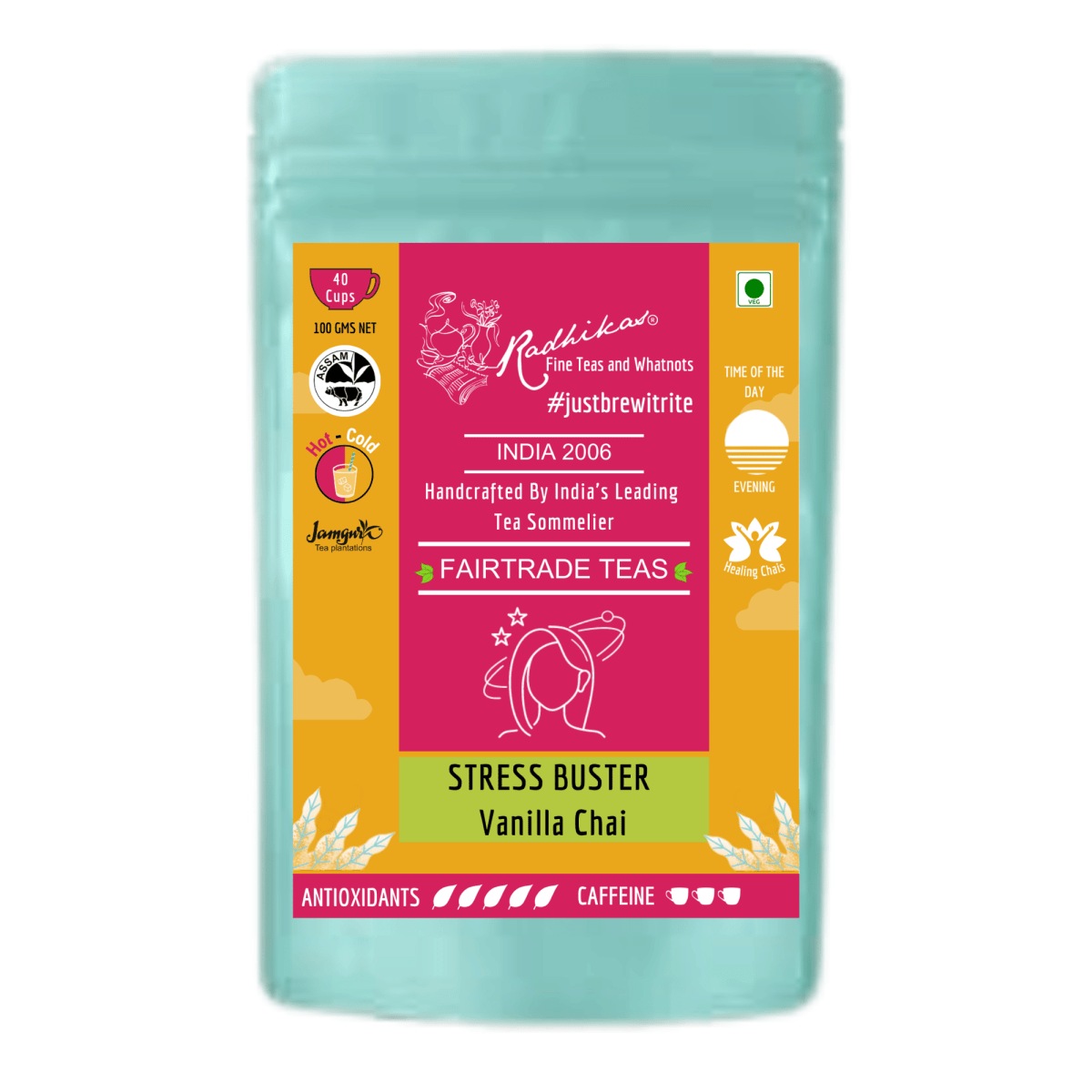 Stress Buster Vanilla Chai - How Vanilla Chai Can Help You Relax and Unwind – Tea by Radhikas Fine Teas and Whatnots available on Brown Living™. 100 g . SKU: 89035600000001. Img 5.