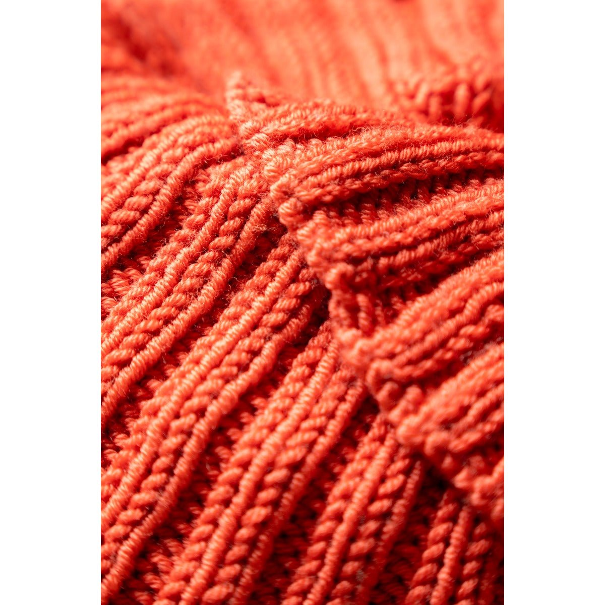Stylish Merino Wool Balaclava with a Twist – Womens Hat by Naram available on Brown Living™. Orange . SKU: BTP - 03. Img 9.