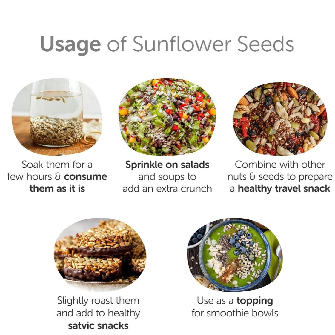 Sunflower Seeds 200g - Organic & Raw – Dried Fruits, Nuts & Seeds on Brown Living™. SKU: 2NS_SS - 2H. Img 3.