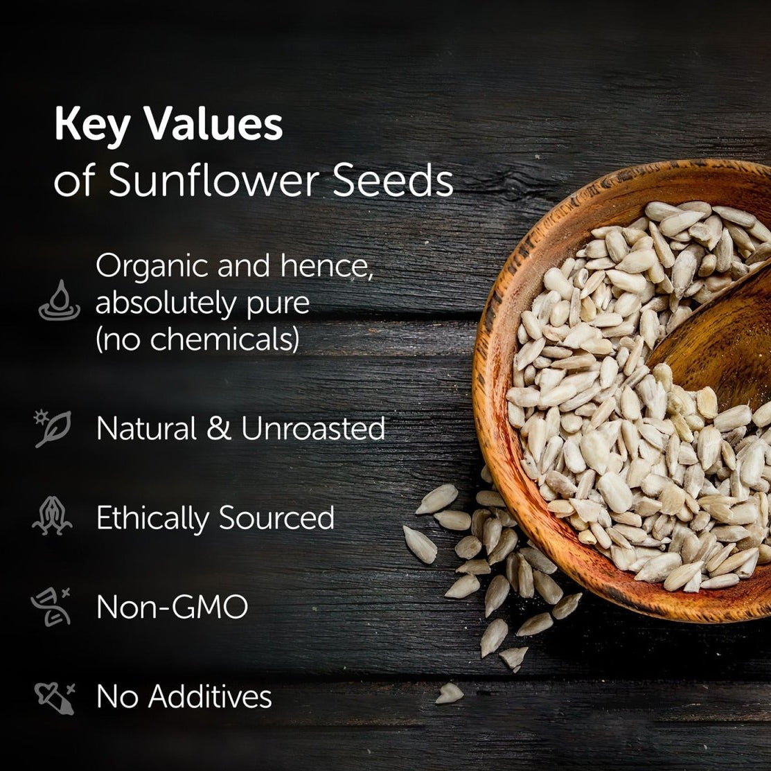Sunflower Seeds 200g - Organic & Raw – Dried Fruits, Nuts & Seeds on Brown Living™. SKU: 2NS_SS - 2H. Img 2.