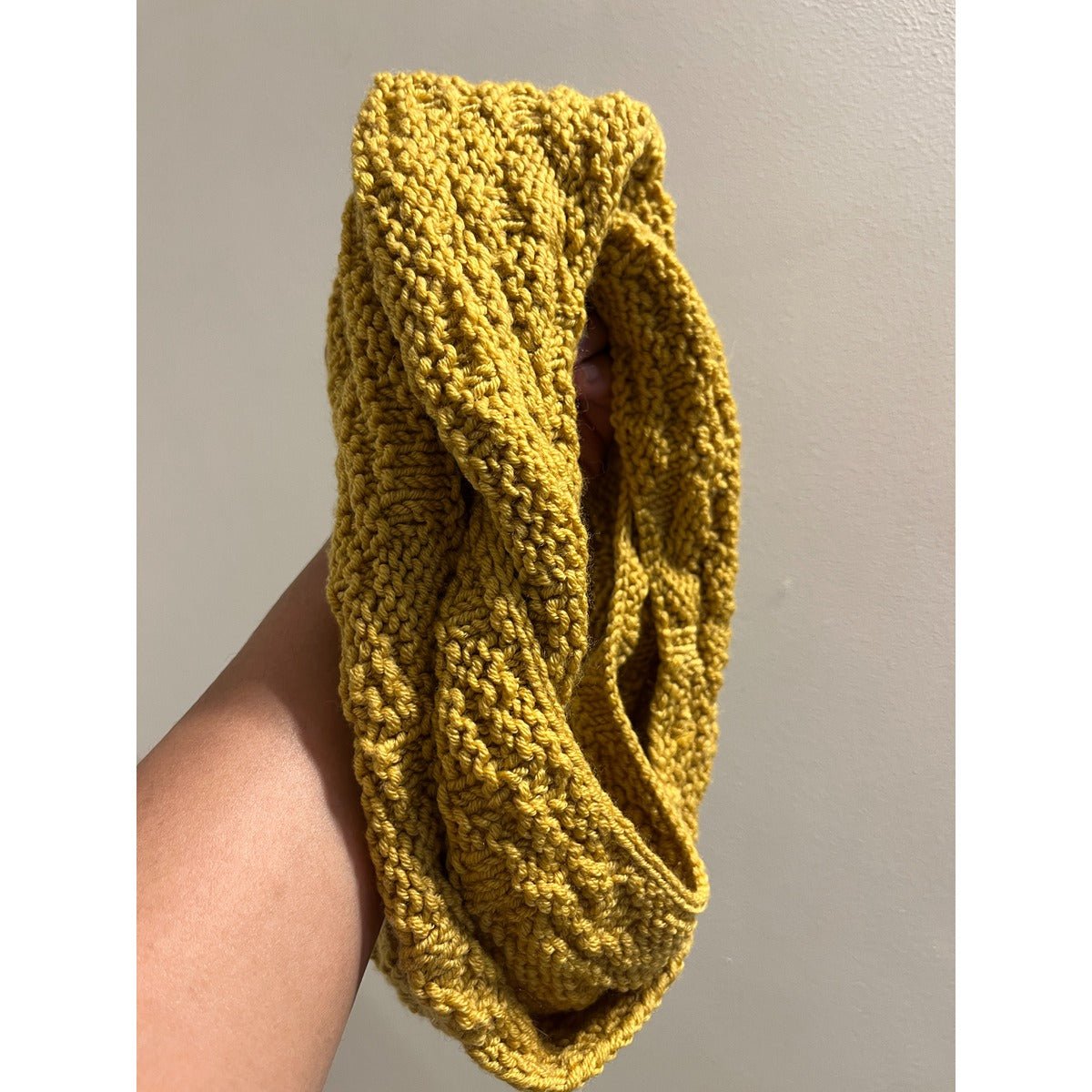 Trendy Merino Wool Balaclava with Twist and Patterned Design – Womens Hat by Naram available on Brown Living™. Ochre . SKU: BTD - 04. Img 18.