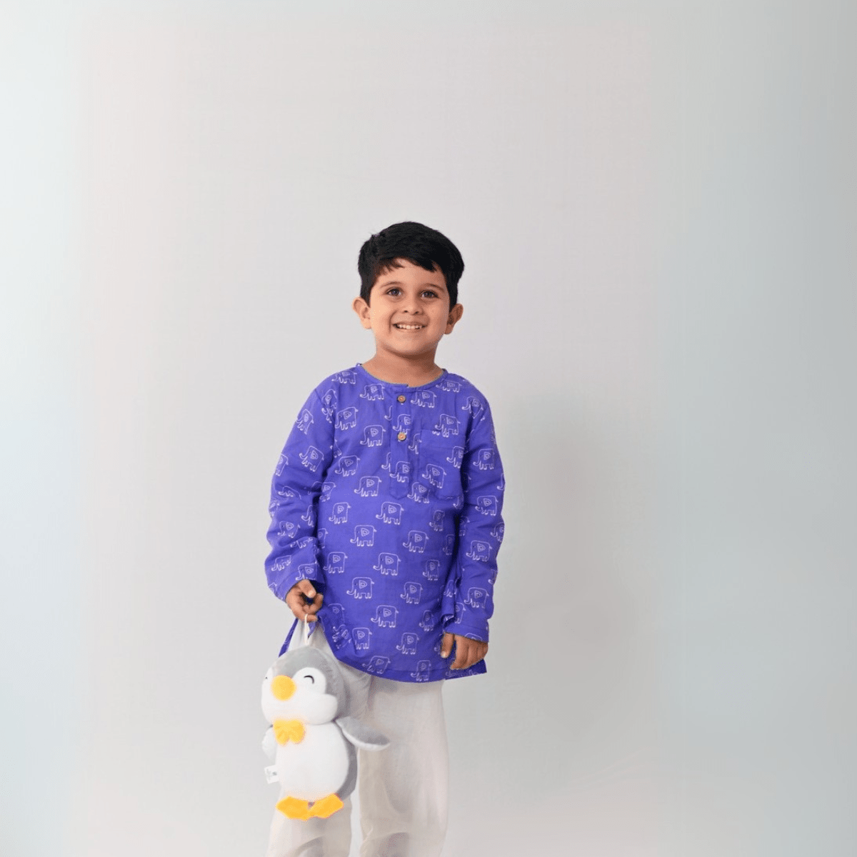 100% Cotton Trunk Tales Kids Kurta & Pants Set – Kids Nightwear on Brown Living™. SKU: TTS23H1. Img 3.