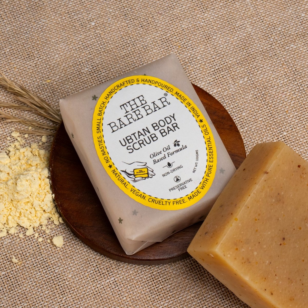 Ubtan Body Scrub Bar – Ayurvedic Glow Exfoliation | Verified Sustainable by Brown Living™