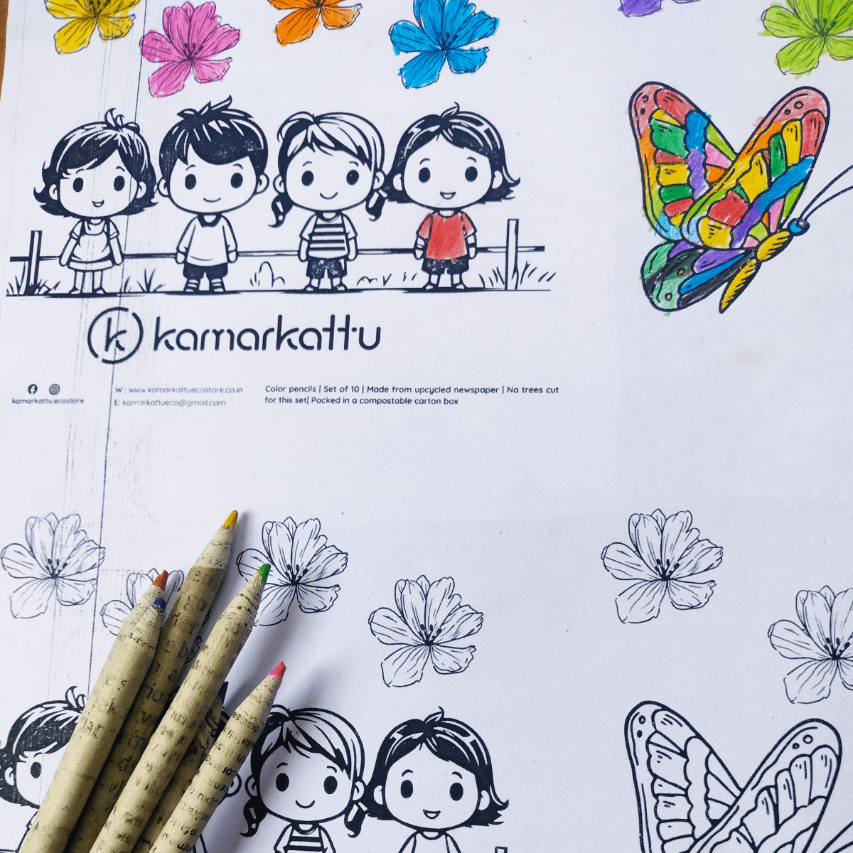 Upcycled Color Pencil – Sustainable & Vibrant Coloring – Pencils on Brown Living™. SKU: CPENCIL. Img 3.