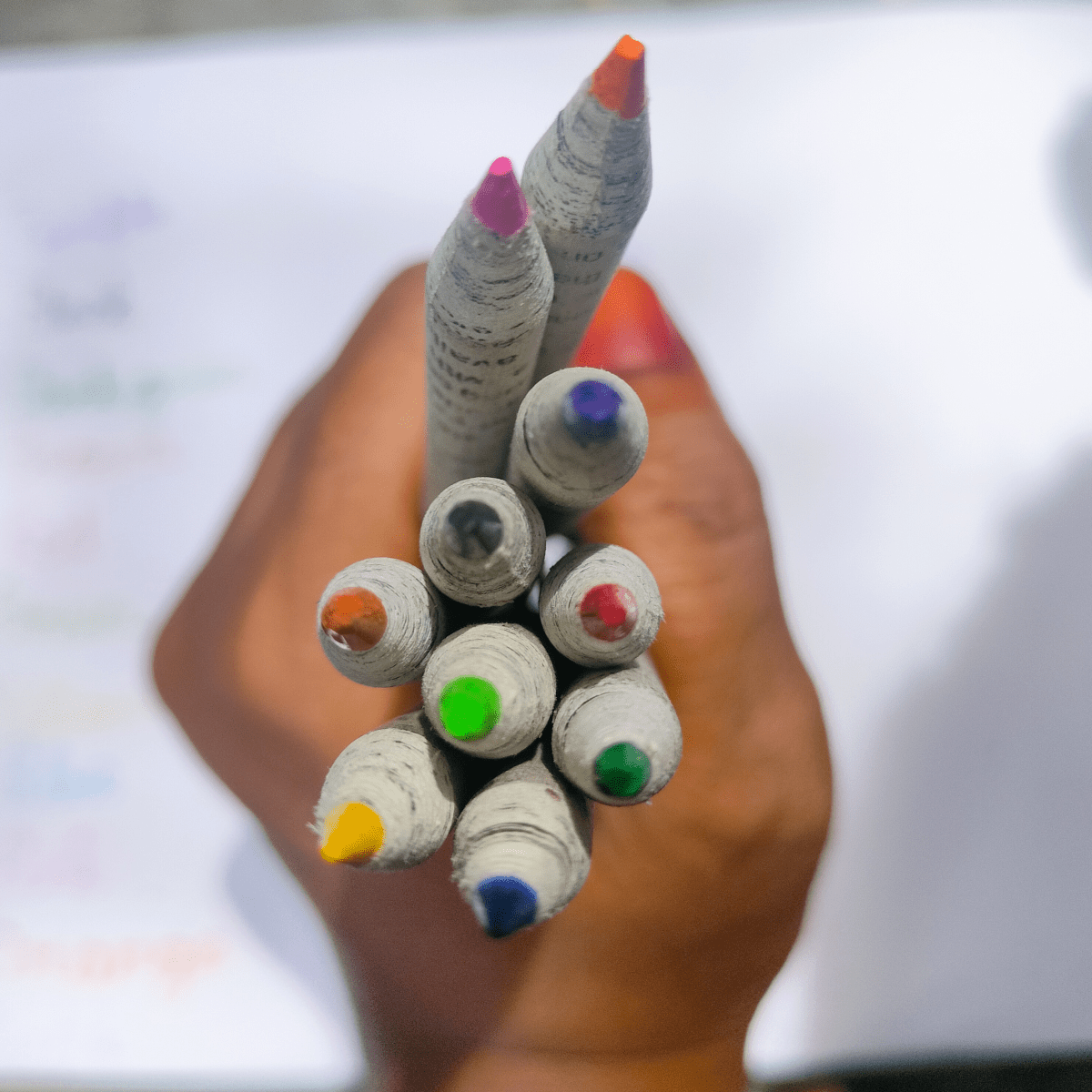 Upcycled Color Pencil – Sustainable & Vibrant Coloring – Pencils on Brown Living™. SKU: CPENCIL. Img 5.