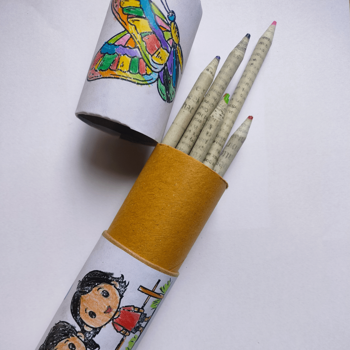 Upcycled Color Pencil – Sustainable & Vibrant Coloring – Pencils on Brown Living™. SKU: CPENCIL. Img 1.