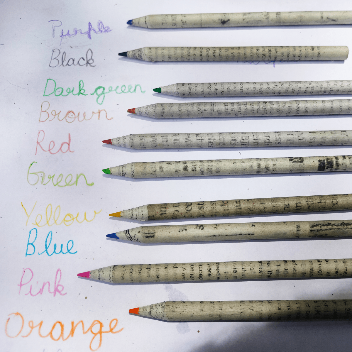 Upcycled Color Pencil – Sustainable & Vibrant Coloring – Pencils on Brown Living™. SKU: CPENCIL. Img 2.