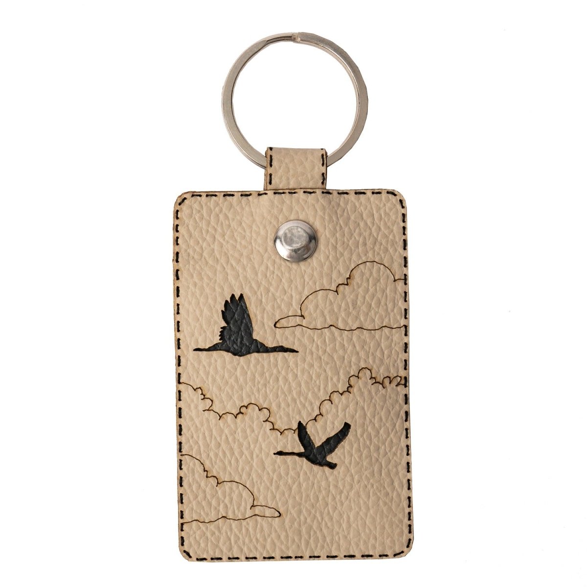 Upcycled Handmade Bird Key Chain – Gift on Brown Living™. SKU: KC010 - KC. Img 2.