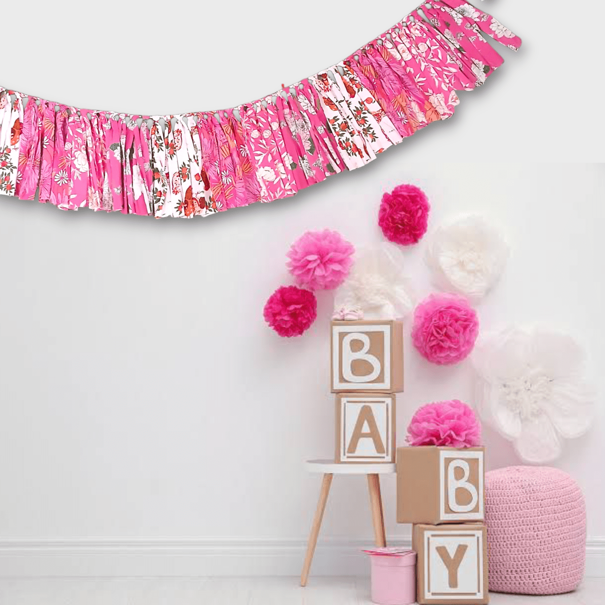 Upcycled Pink Fringes | Verified Sustainable by Brown Living™