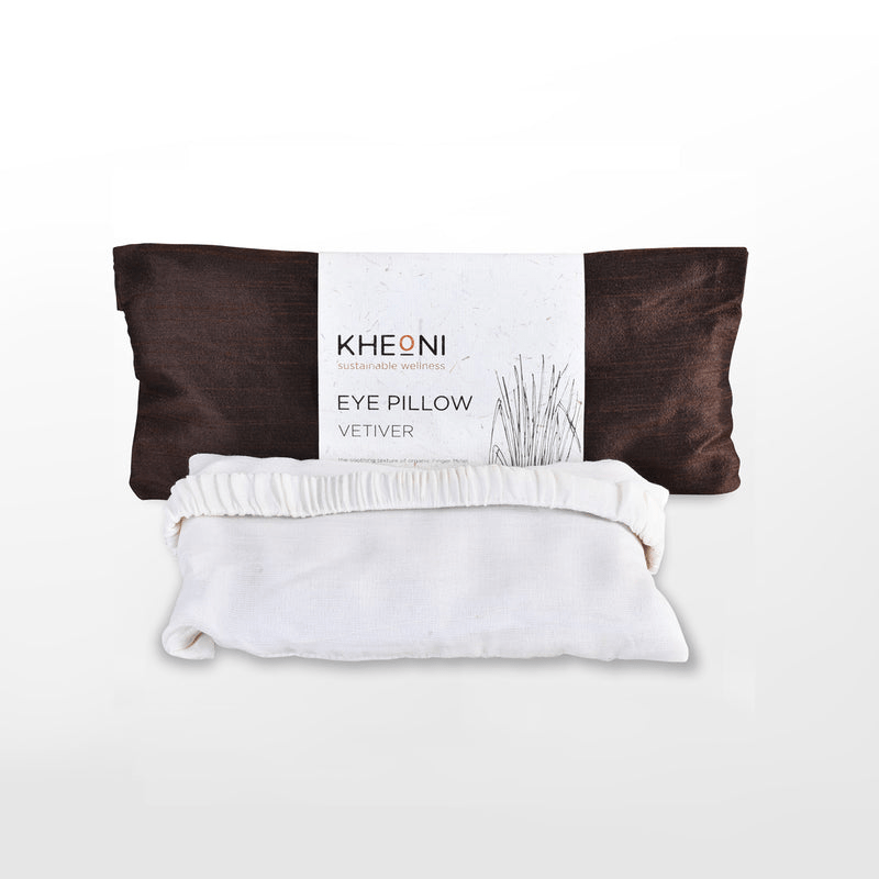 Vetiver Eye Pillow for Relaxation & Sleep – Eye Pillow by Kheoni available on Brown Living™. . SKU: VEP62171010. Img 1.