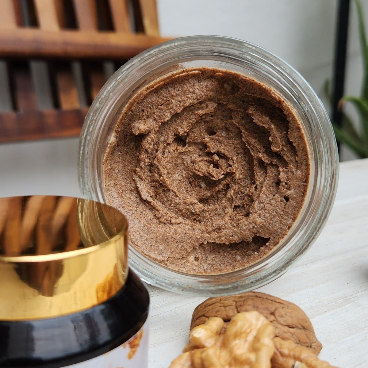 Walnut Face Scrub - 50g – Face Scrub on Brown Living™. SKU: WN - SCR. Img 4.