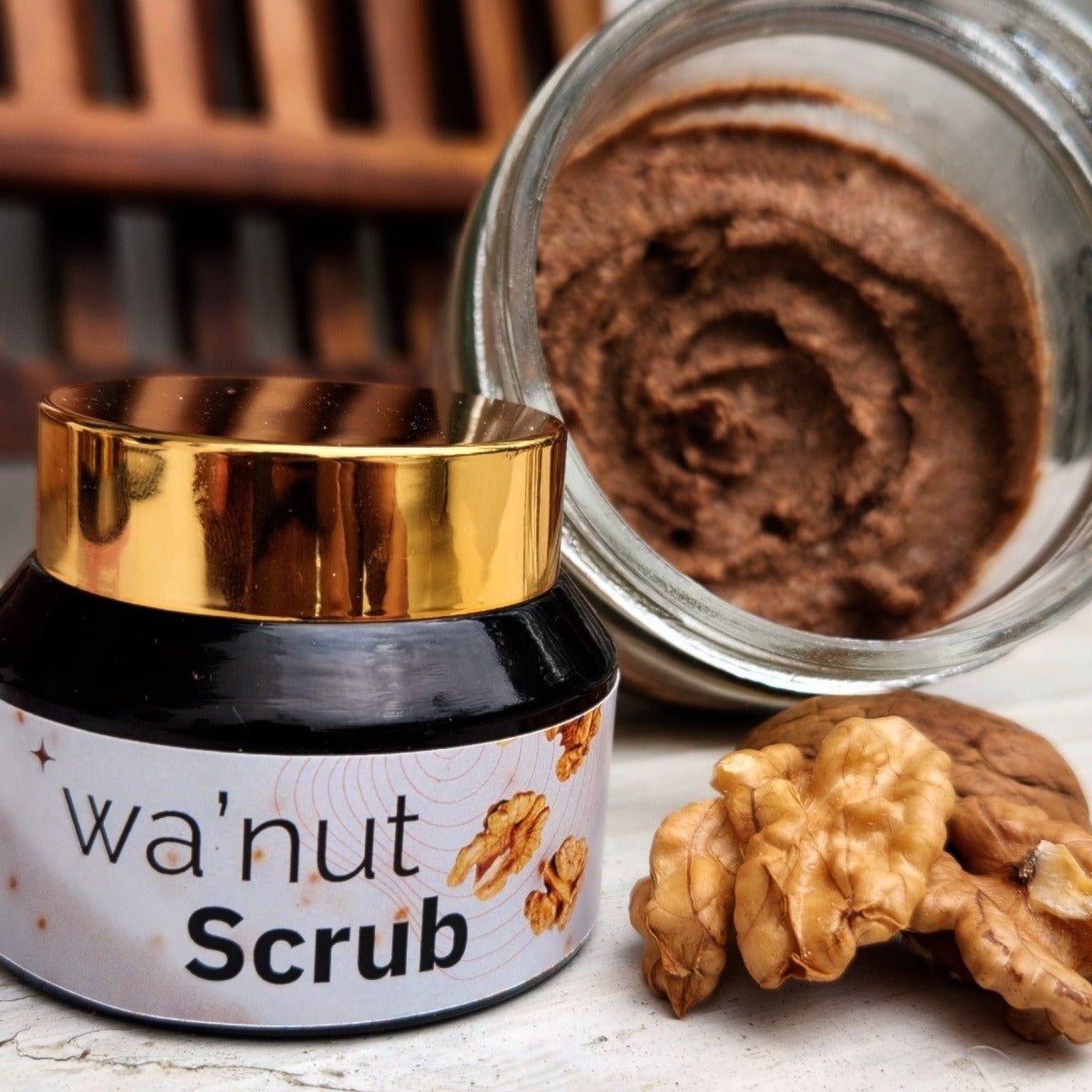 Walnut Face Scrub - 50g – Face Scrub on Brown Living™. SKU: WN - SCR. Img 2.