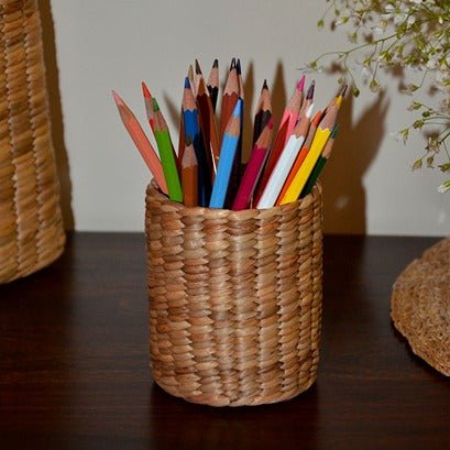 Water Hyacinth Cutlery & Pen Holder – Baskets & Boxes on Brown Living™. SKU: WHPENS003D. Img 5.