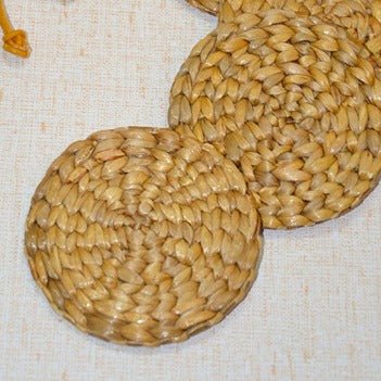 Water Hyacinth Round Coasters (Set of 4) | Verified Sustainable by Brown Living™