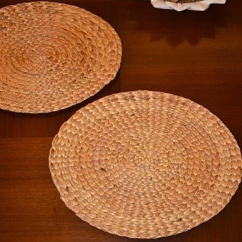 Water Hyacinth Round Placemats - 12inch (Set of 2)