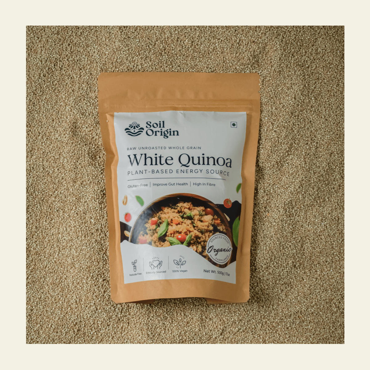 White Quinoa | Gluten - Free | Fiber - Rich | 500g | Verified Sustainable by Brown Living™