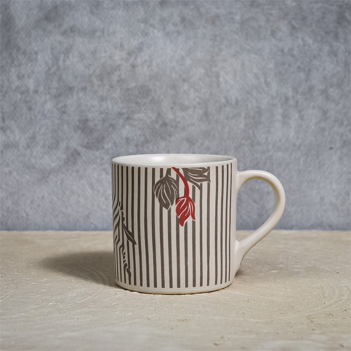White Zebra Print Ceramic Mug - 350ml | Verified Sustainable by Brown Living™