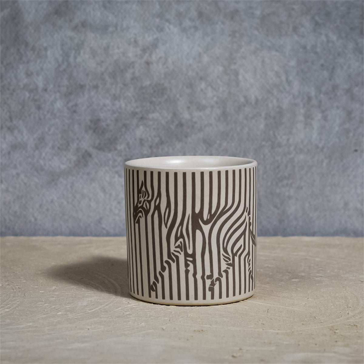 White Zebra Print Ceramic Mug - 350ml | Verified Sustainable by Brown Living™