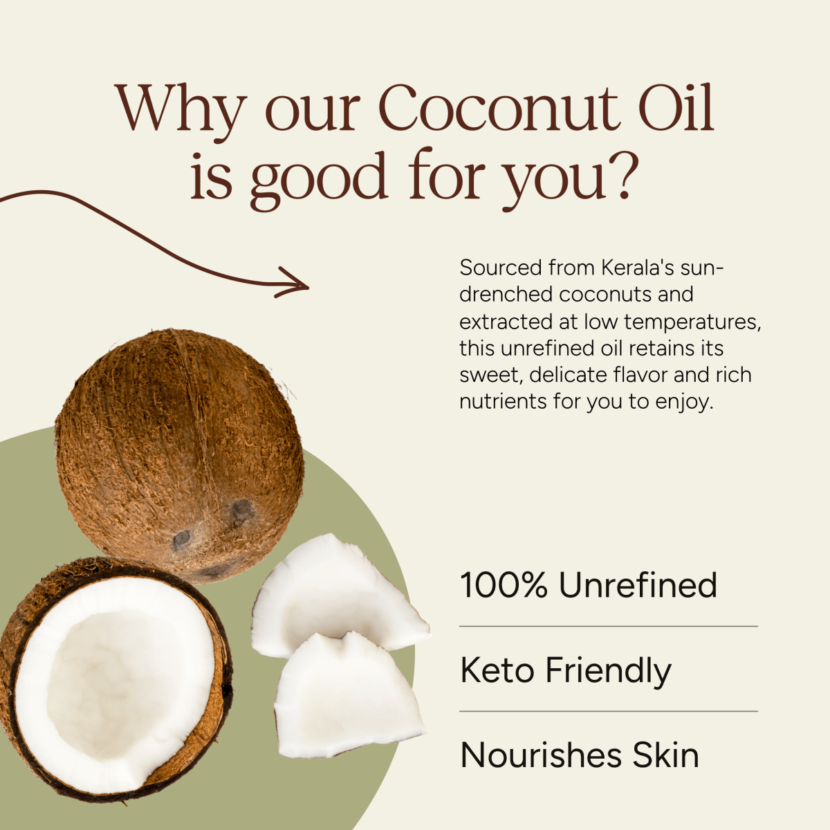 Wood - Pressed Coconut Oil | Cooking & Skincare | 500ml – Cooking Oils on Brown Living™. SKU: SOOGVCO0M500. Img 4.