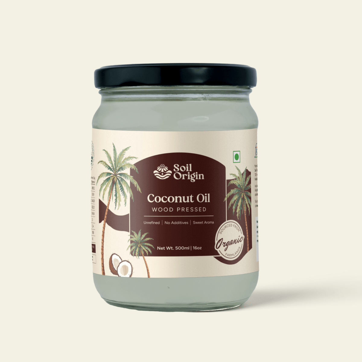 Wood - Pressed Coconut Oil | Cooking & Skincare | 500ml – Cooking Oils on Brown Living™. SKU: SOOGVCO0M500. Img 1.