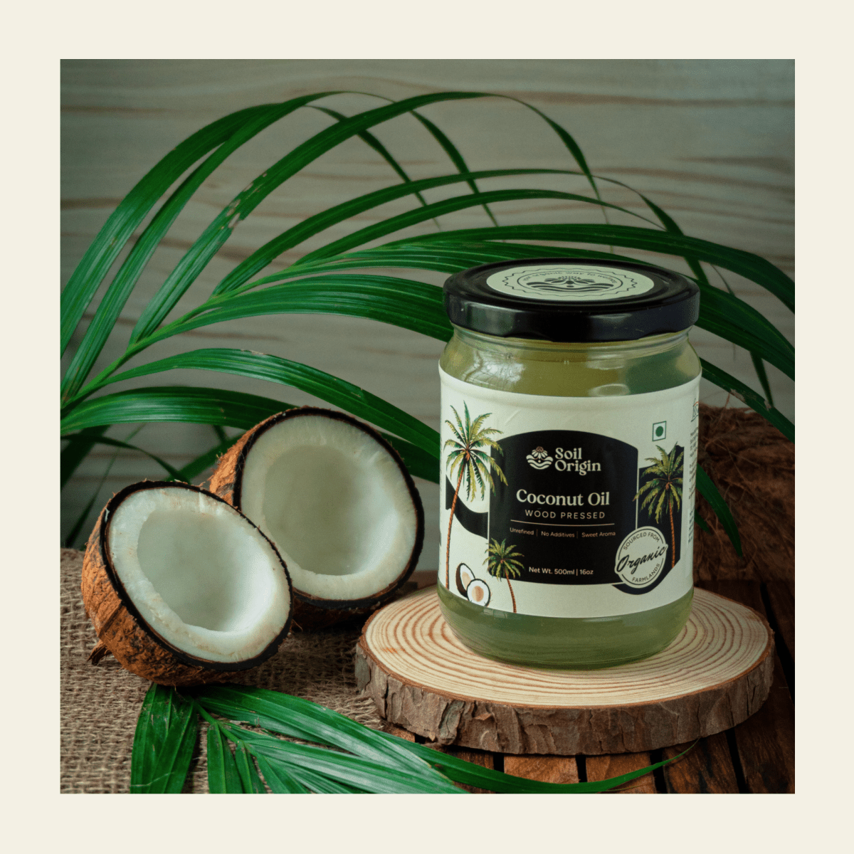 Wood - Pressed Coconut Oil | Cooking & Skincare | 500ml – Cooking Oils on Brown Living™. SKU: SOOGVCO0M500. Img 3.