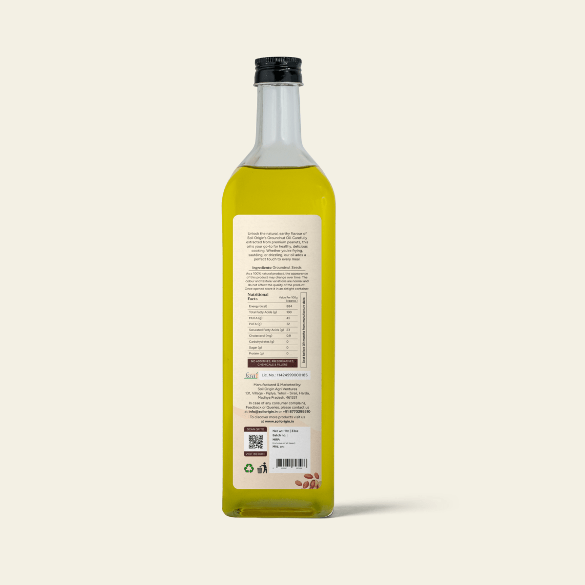 Wood - Pressed Groundnut Oil | Authentic Nutty Aroma – Cooking Oils on Brown Living™. SKU: SOOGGO00L001. Img 2.