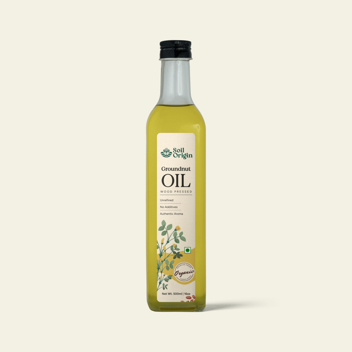Wood - Pressed Groundnut Oil | Authentic Nutty Aroma – Cooking Oils on Brown Living™. SKU: SOOGGO00M500. Img 6.