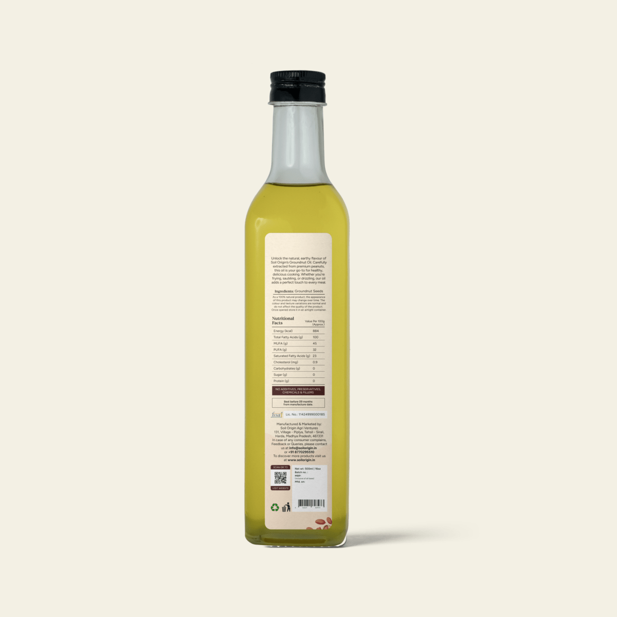 Wood - Pressed Groundnut Oil | Authentic Nutty Aroma – Cooking Oils on Brown Living™. SKU: SOOGGO00M500. Img 7.