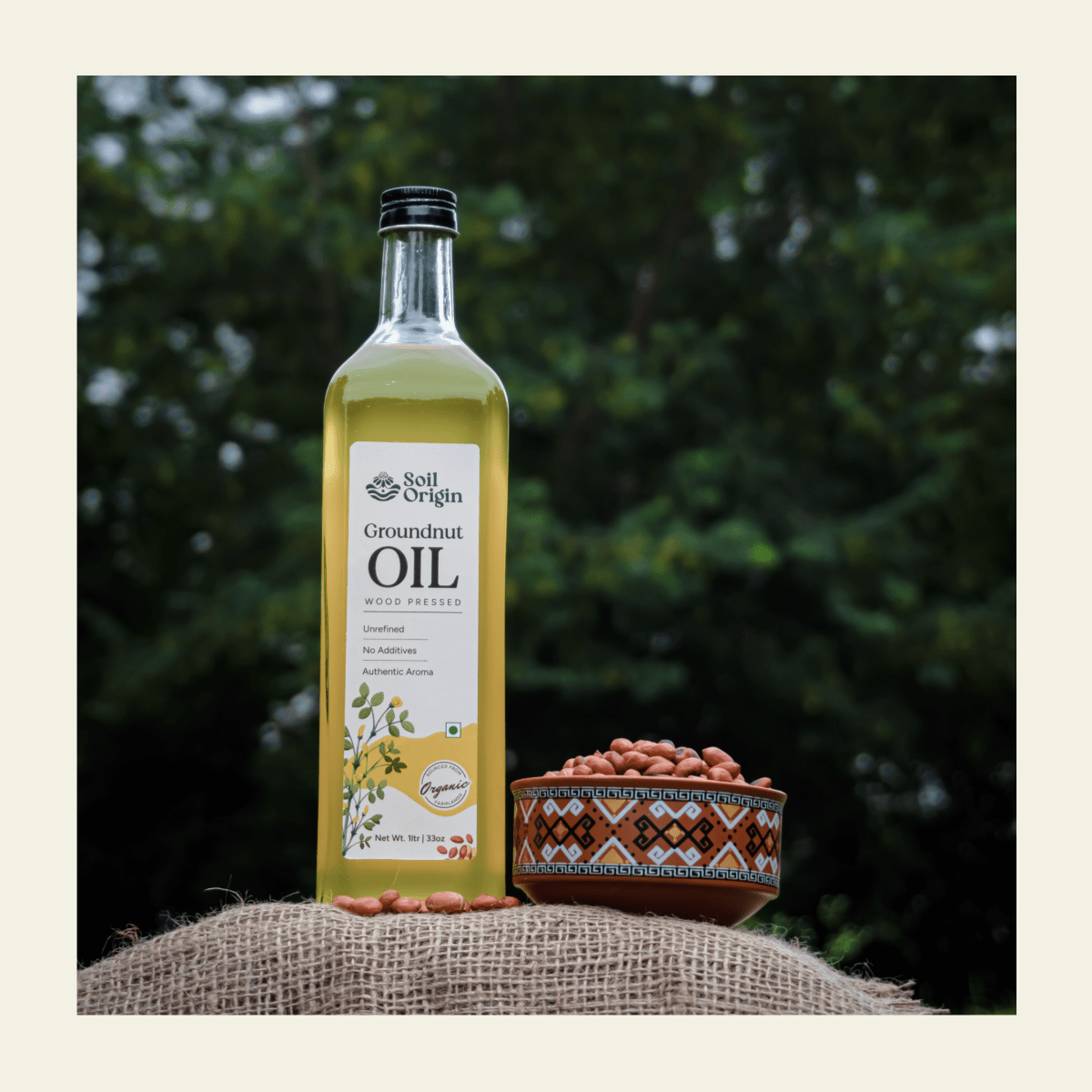 Wood - Pressed Groundnut Oil | Authentic Nutty Aroma – Cooking Oils on Brown Living™. SKU: SOOGGO00L001. Img 5.
