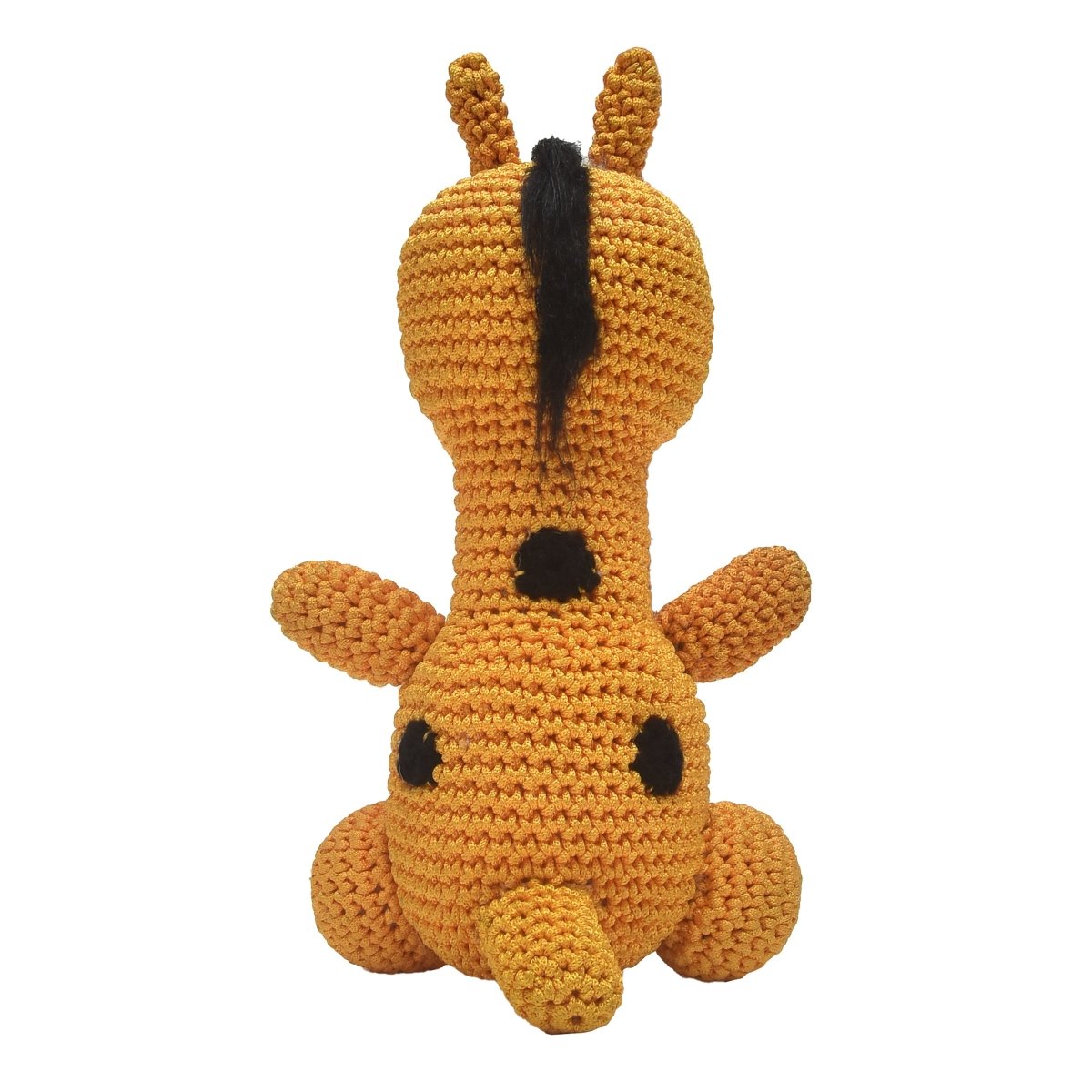 Yellow Crochet Giraffe Soft Toy For Babies | Verified Sustainable by Brown Living™