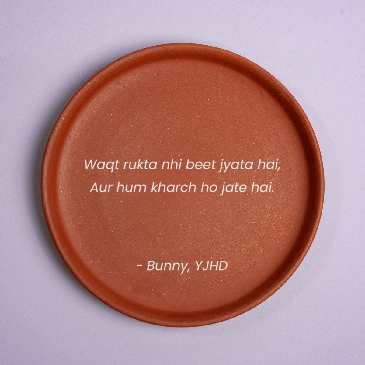 YJHD Quote Terracotta Wall Plate | Verified Sustainable by Brown Living™