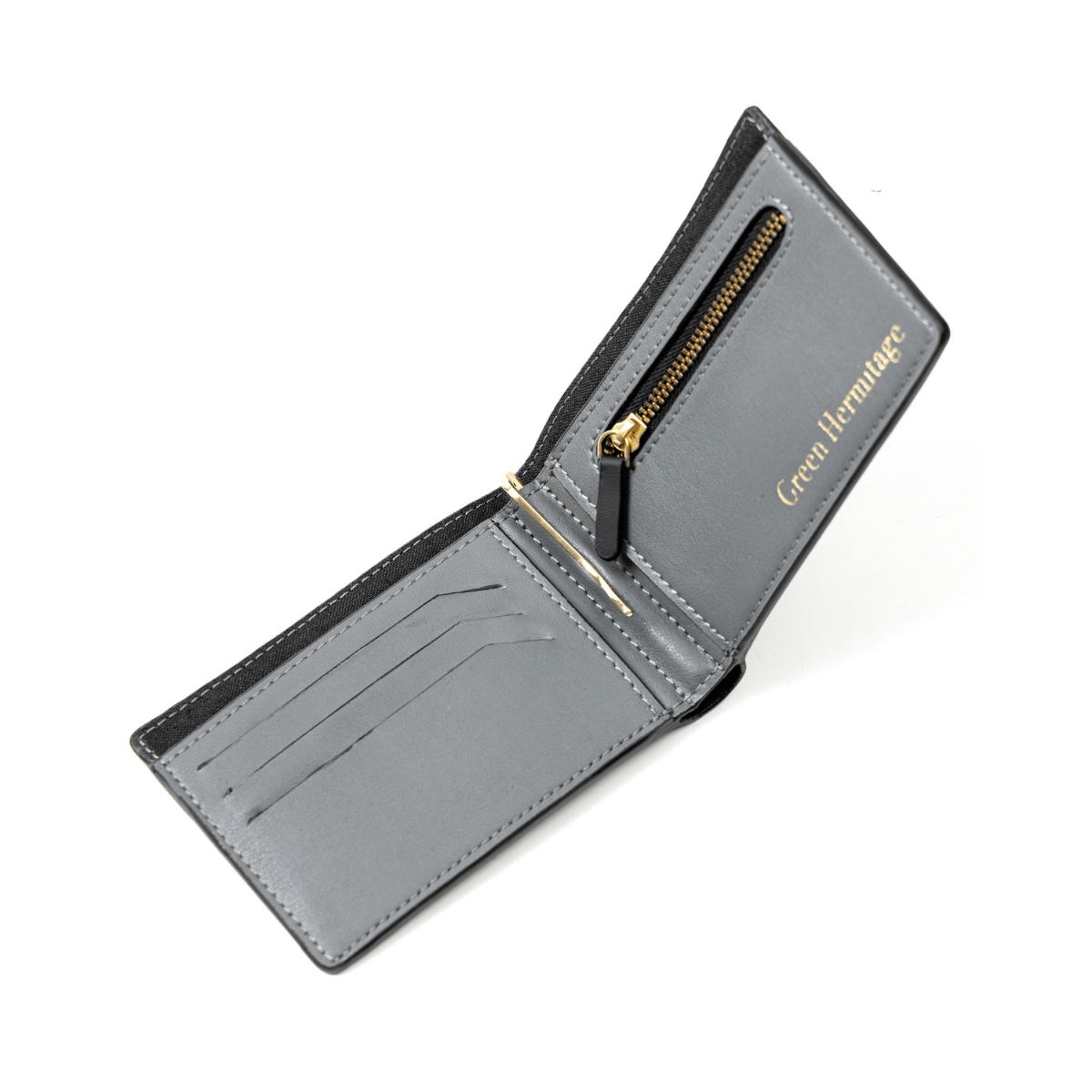Zeus (Black & Grey) | Mens Wallet made of Cactus Leather | Verified Sustainable by Brown Living™